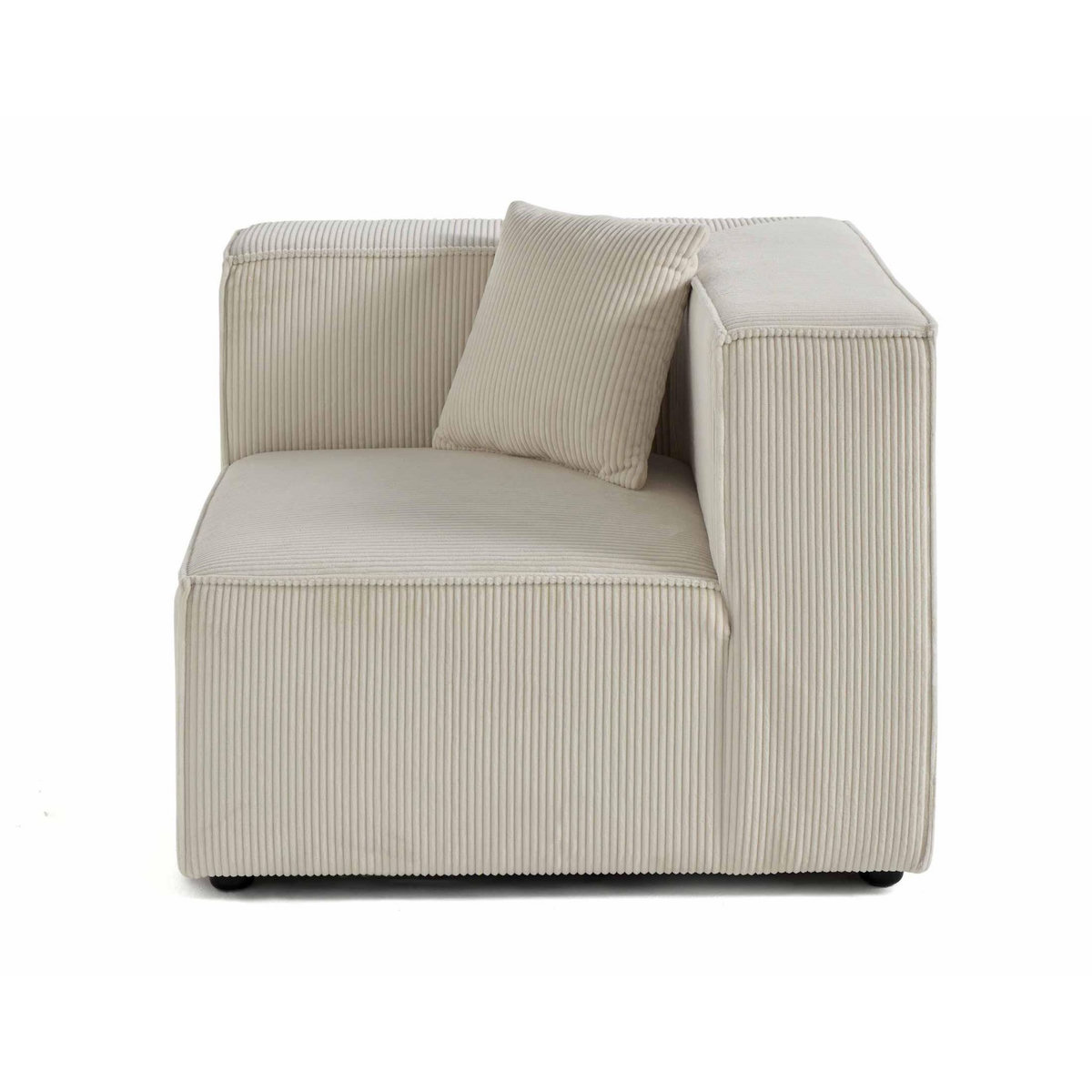 LISA DESIGN Arty - module d'assise d'angle réversible - en velours côtelé