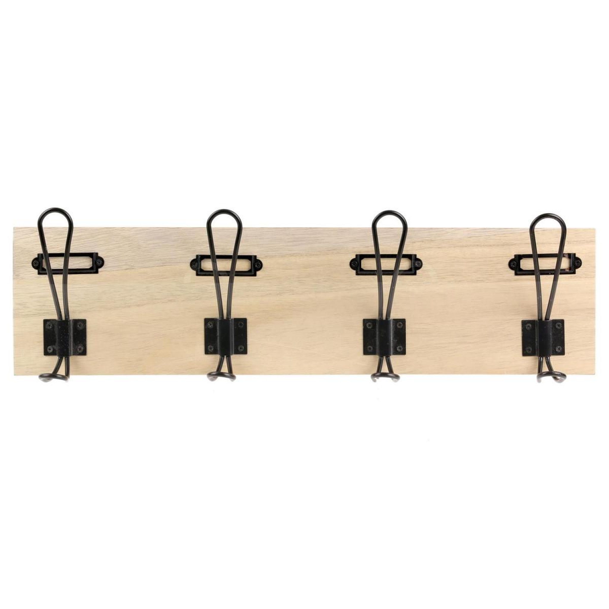 Voir la diapositive 2 : The Home Deco Factory Patère murale  4 crochets  48cm naturel