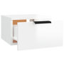 Voir la diapositive 5 : VIDAXL Table de chevet murale blanc brillant 34x30x20 cm