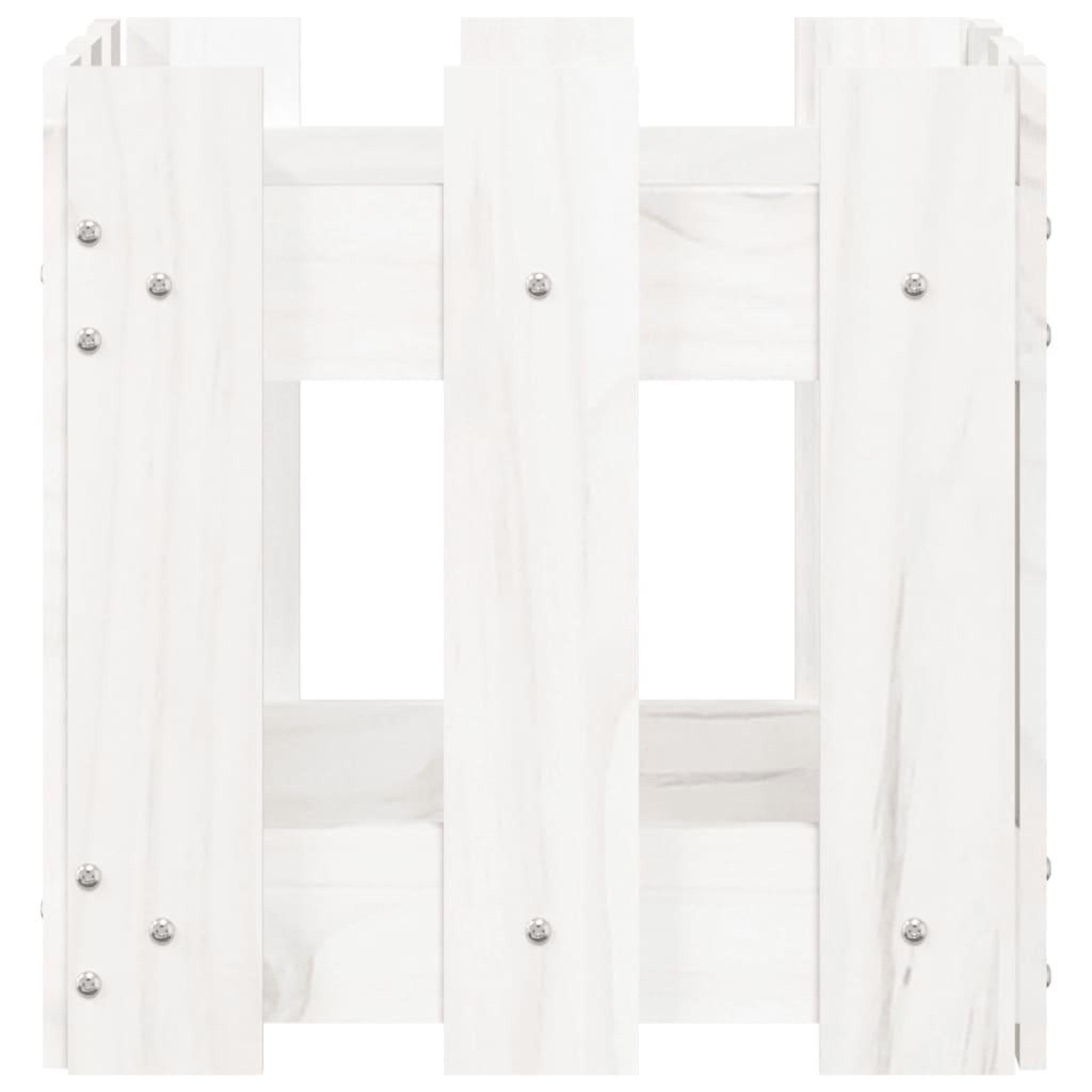 Voir la diapositive 5 : VIDAXL Jardiniere avec design de cloture blanc 30x30x30 cm pin massif