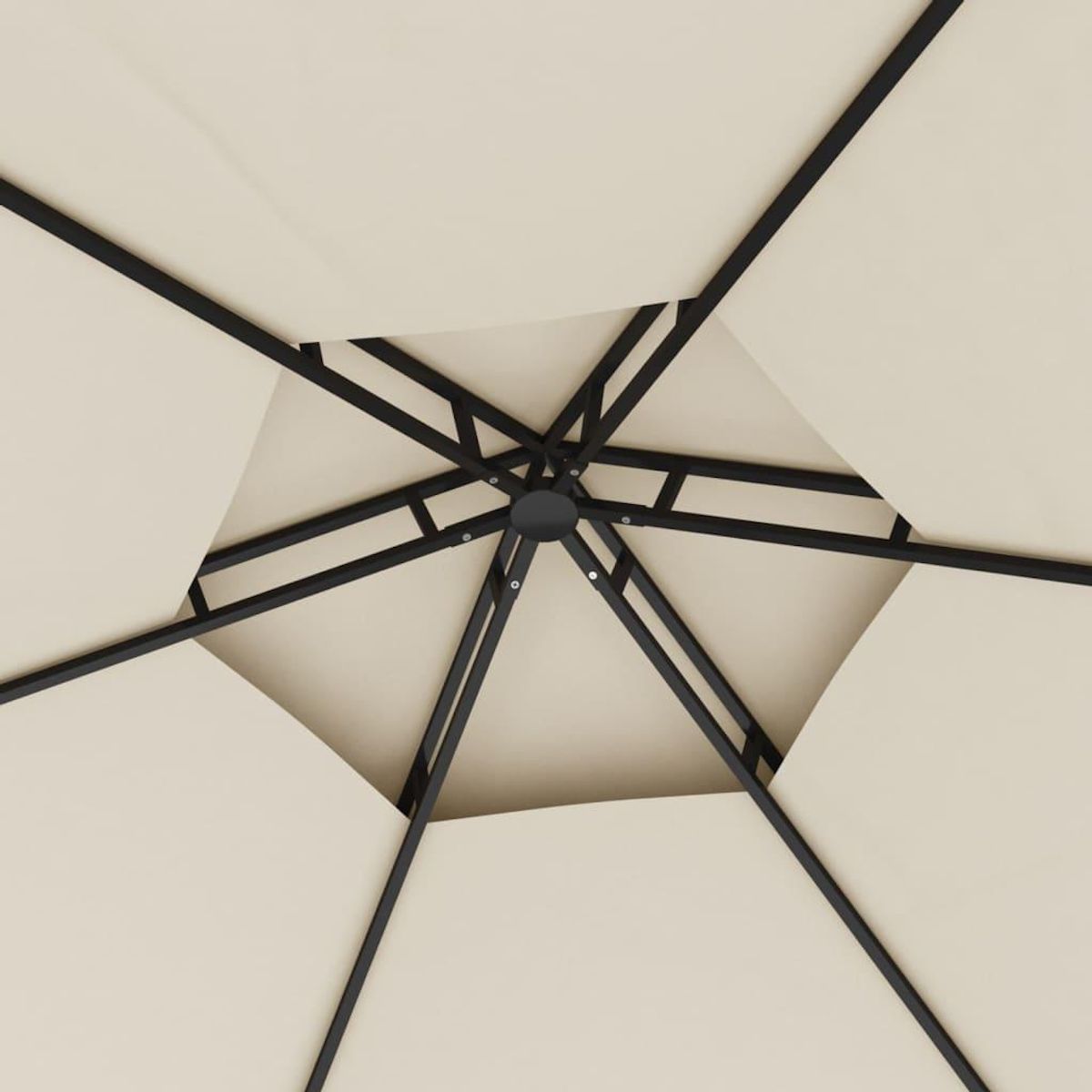 VIDAXL Belvedere avec parois 3,1x2,7 m Creme