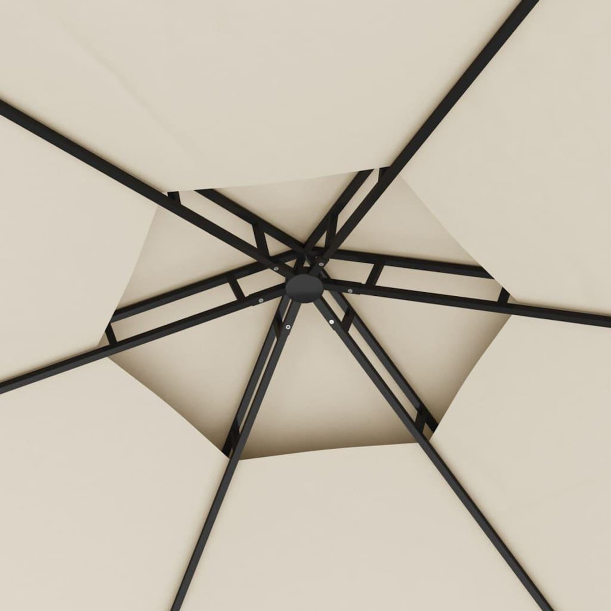 VIDAXL Belvedere avec parois 3,1x2,7 m Creme