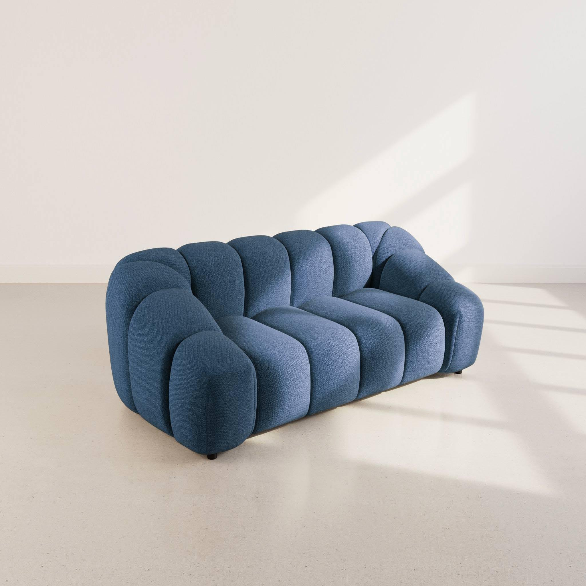 Voir la diapositive 3 : LISA DESIGN Ava - canapé 3 places en velours texturé