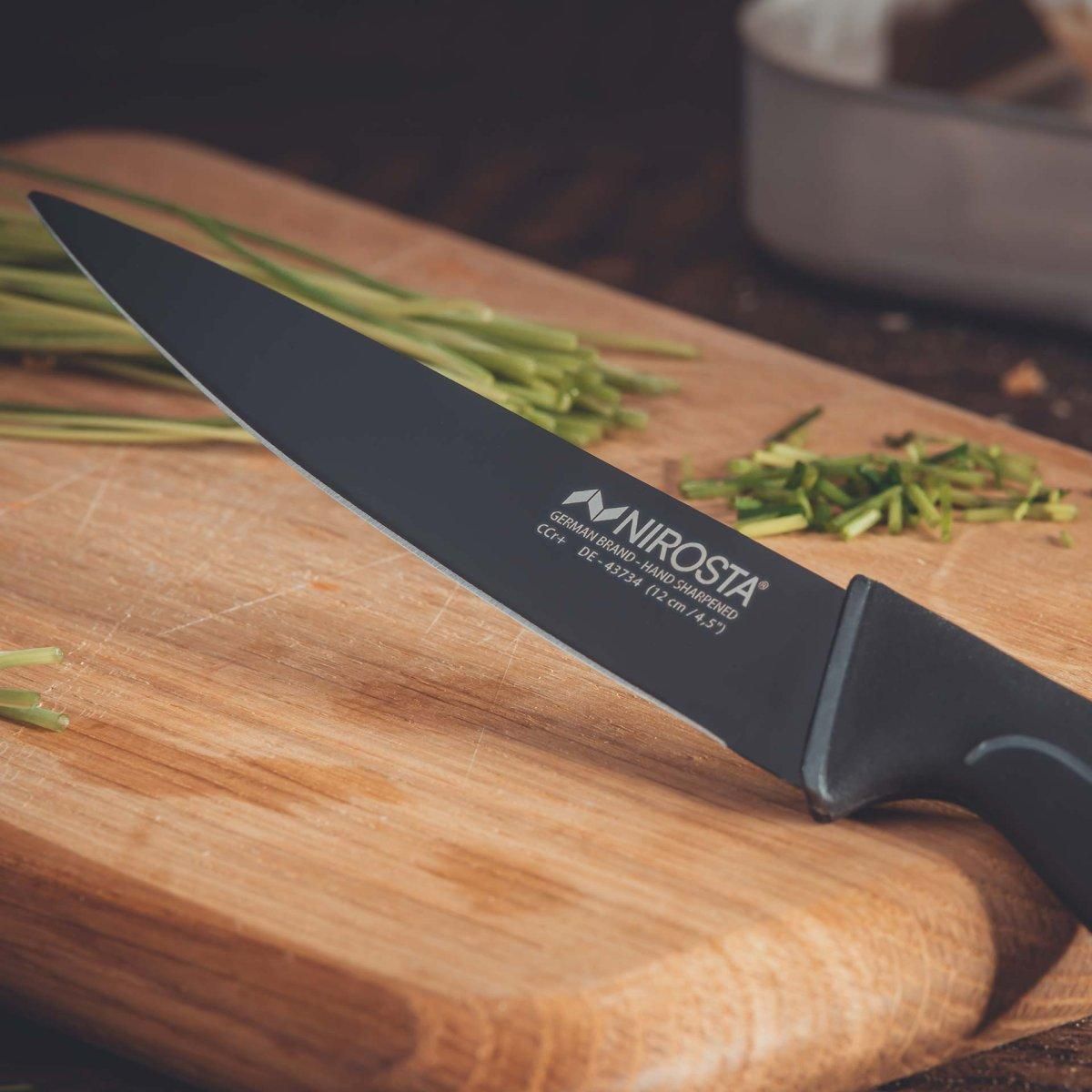 NIROSTA Couteau d'office 24 cm Nirosta Black Edition