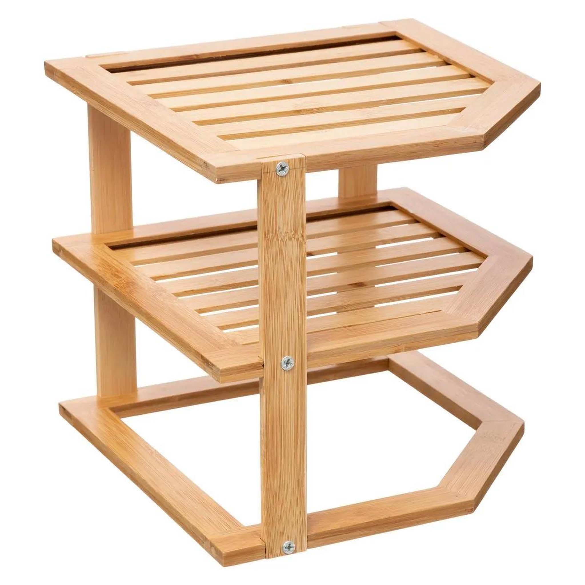 FIVE Étagère d'angle 2 niveaux  slant  25cm naturel