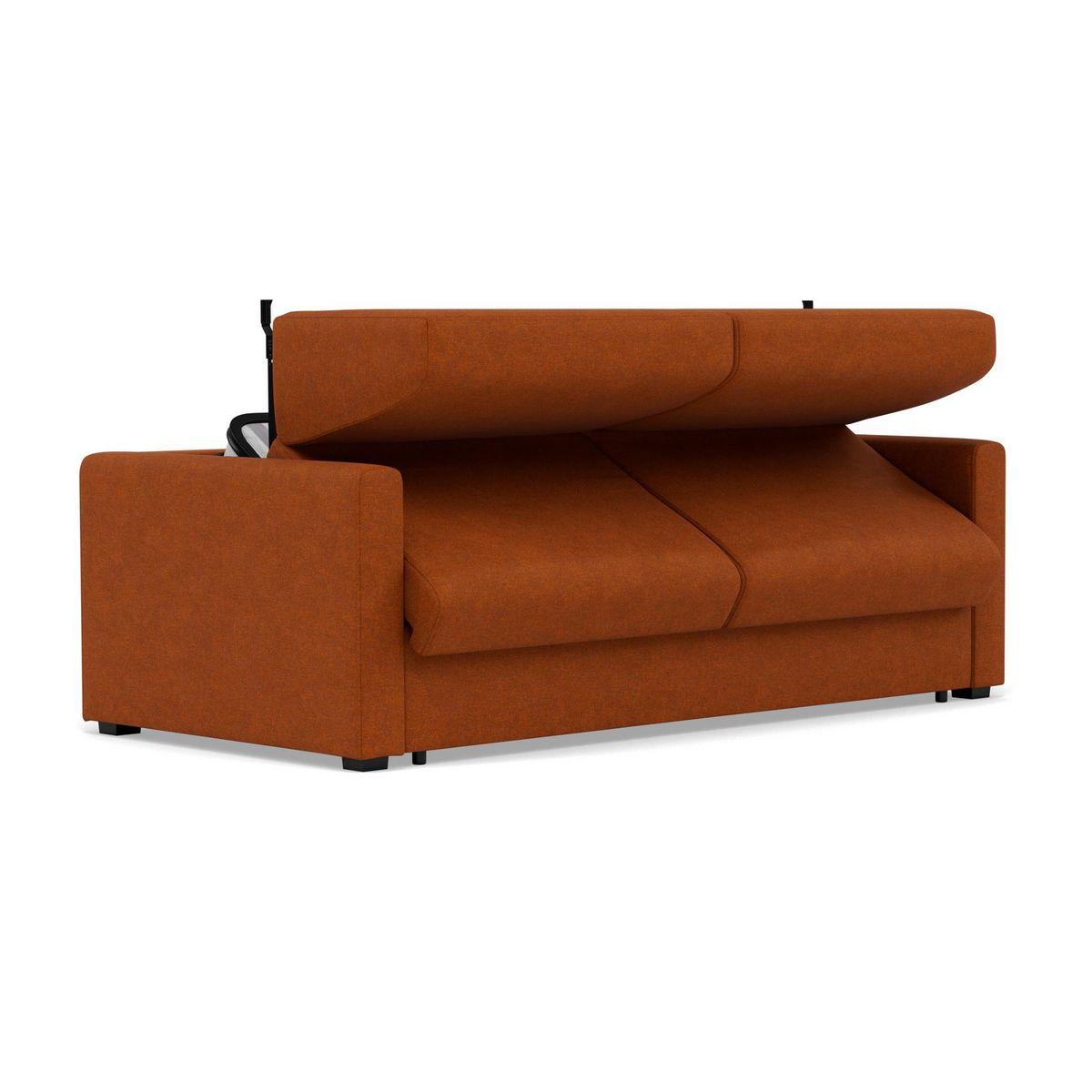 BEST MOBILIER Julia - canapé 3 places convertible express couchage quotidien 140 cm matelas 14 cm en tissu