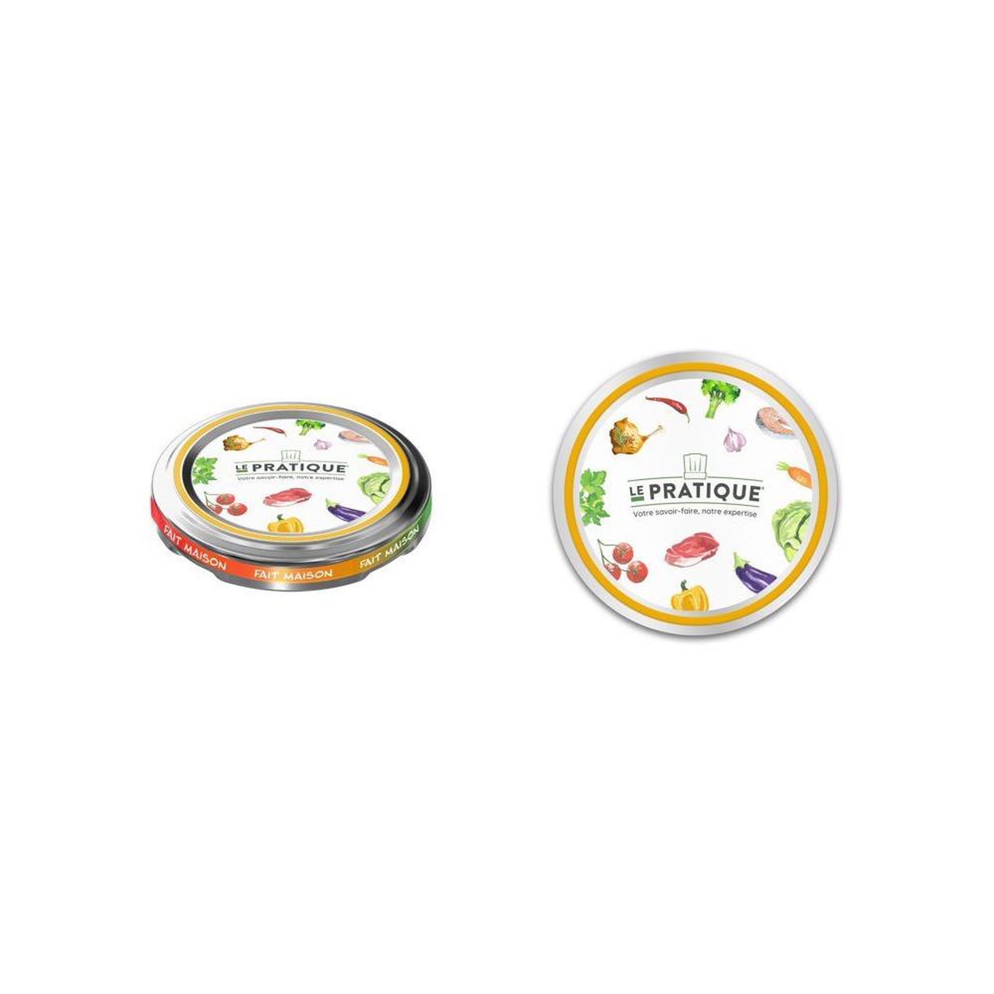 Voir la diapositive 4 : LE PRATIQUE Bocaux stérilisables en verre 200 ml ø82 mm, couvercles à vis (pack de 6)