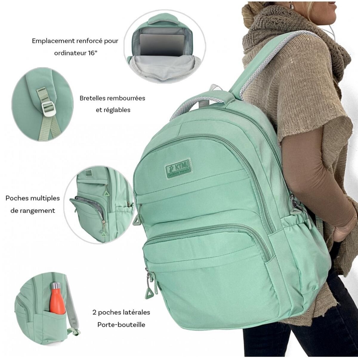 Cactus Sac à dos porte-ordinateur 16