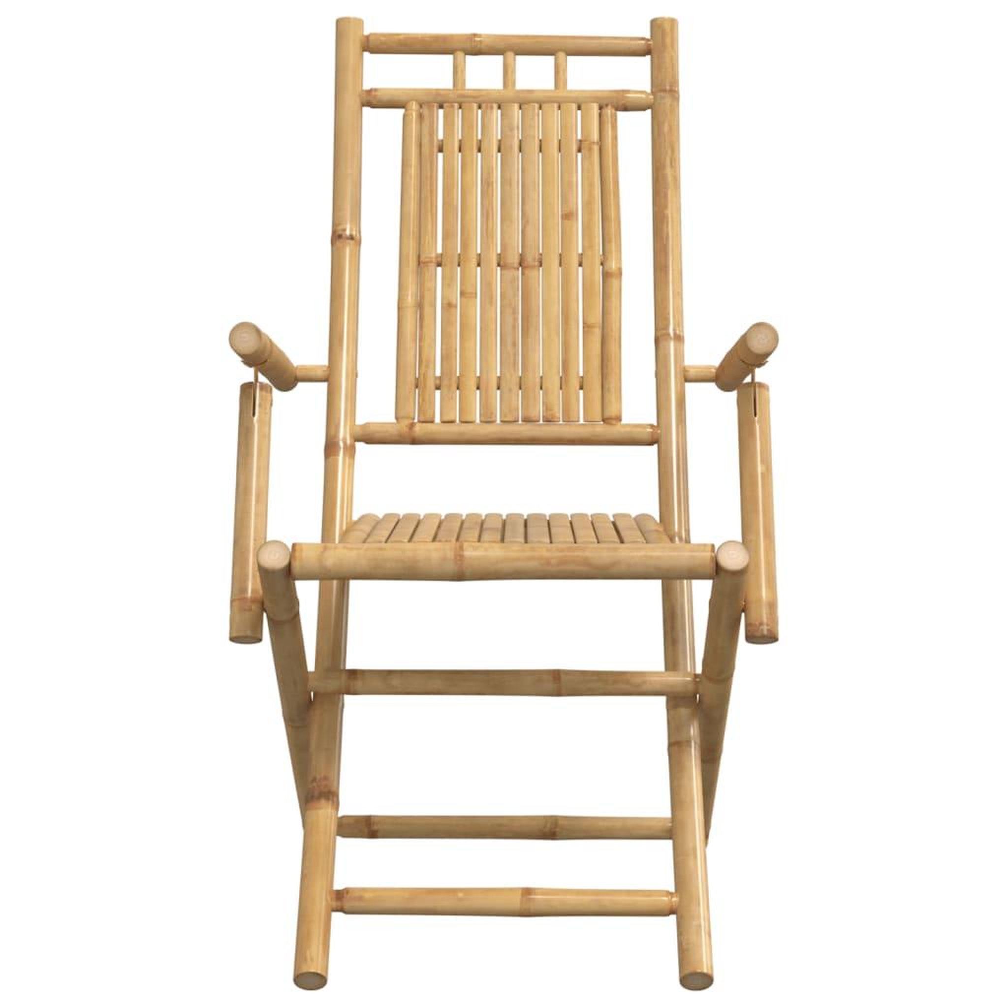 Voir la diapositive 5 : VIDAXL Chaises pliables de jardin lot de 4 53x66x99 cm bambou