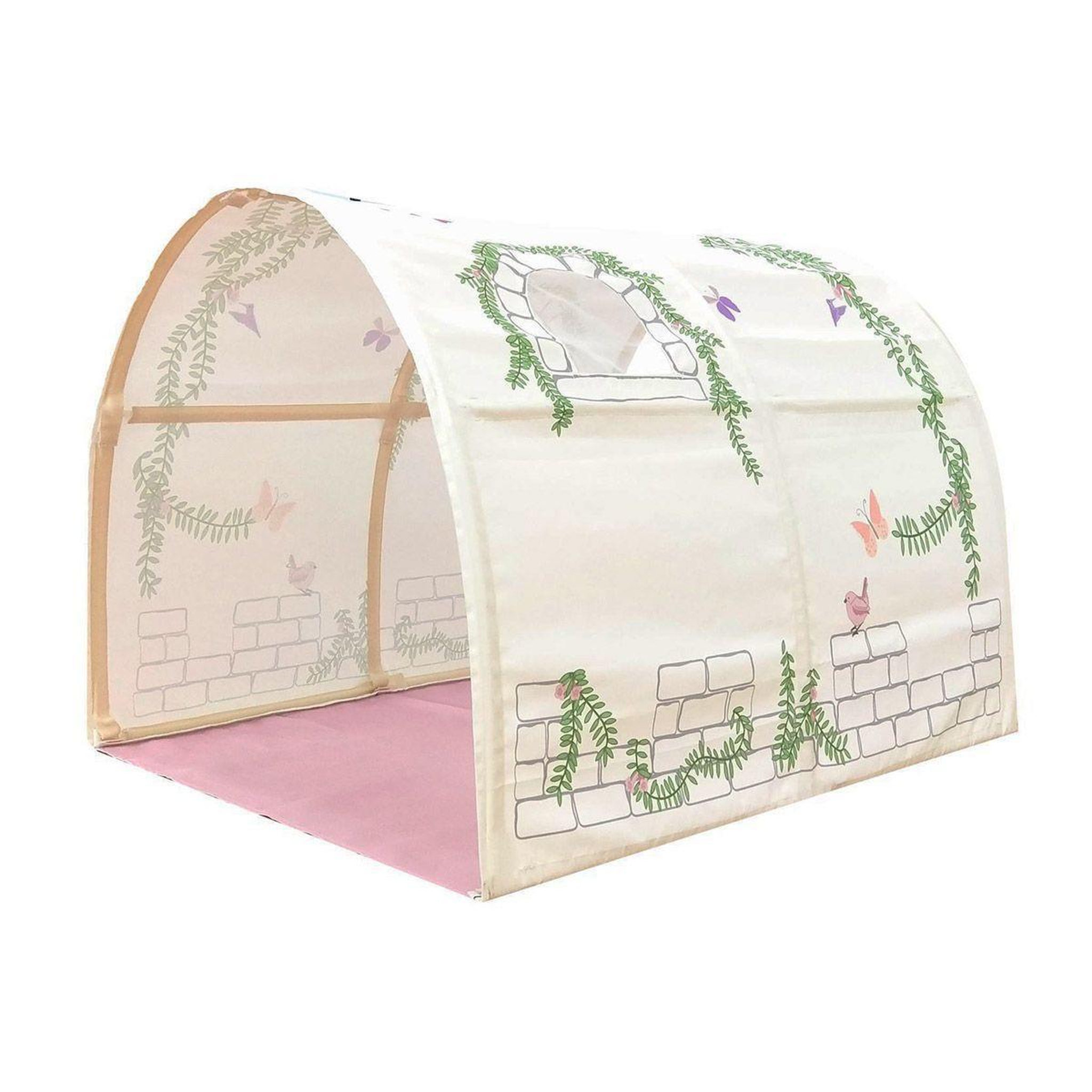Voir la diapositive 3 : Paris Prix Pack - lit enfant toboggan, tente, tunnel & 3 pochettes  pino birdy  blanc