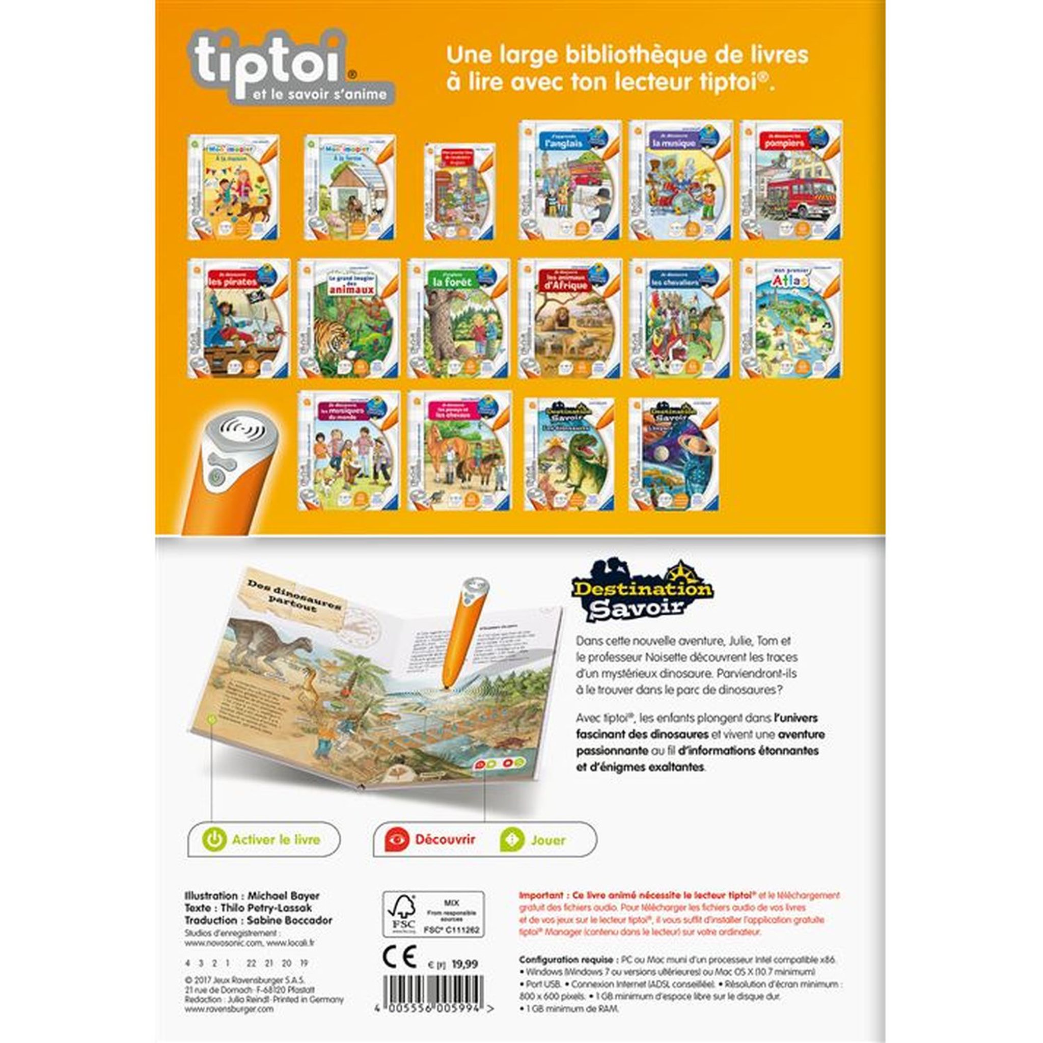Voir la diapositive 2 : RAVENSBURGER Jeu Tiptoi - Je découvre les dinosaures