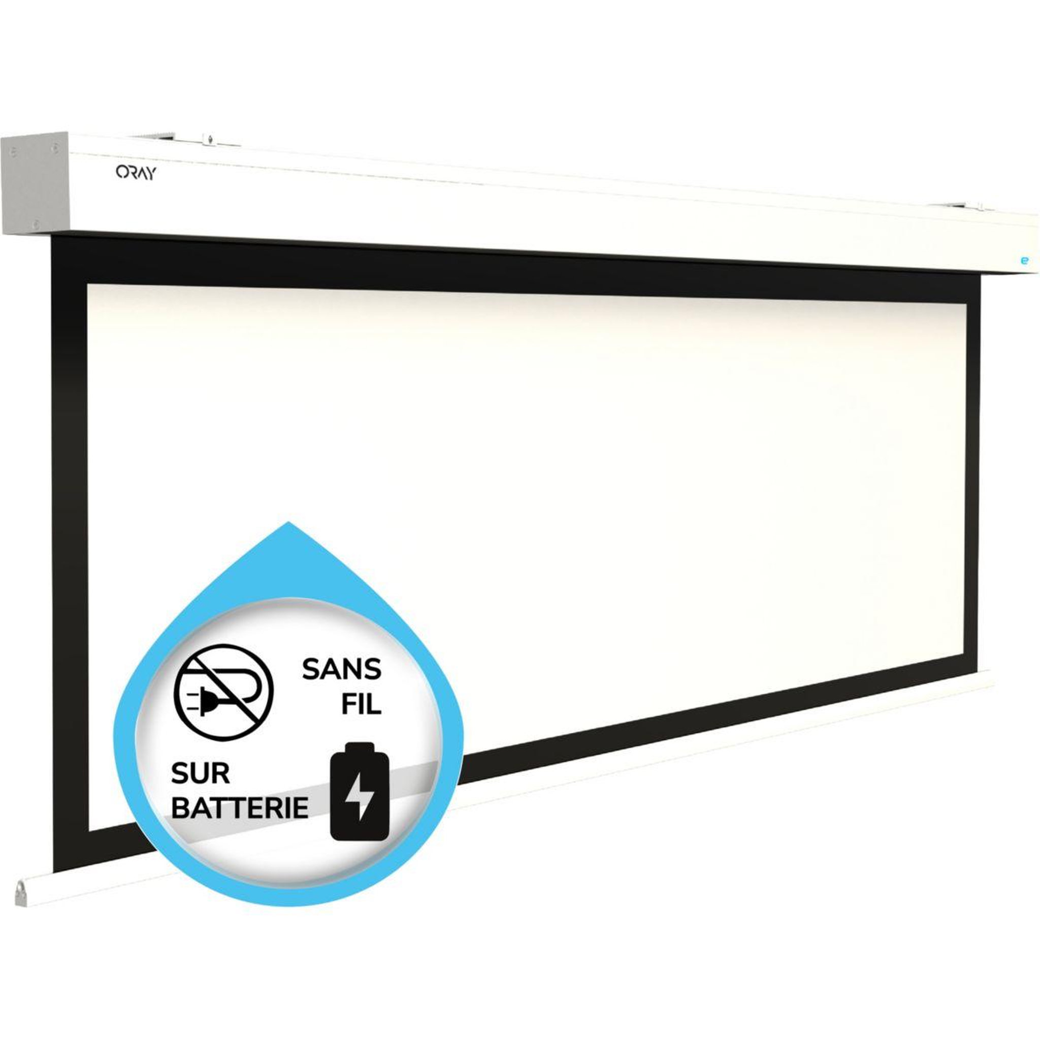 Voir la diapositive 1 : Oray Ecran de projection ESQUAR 164x292 sur Batterie