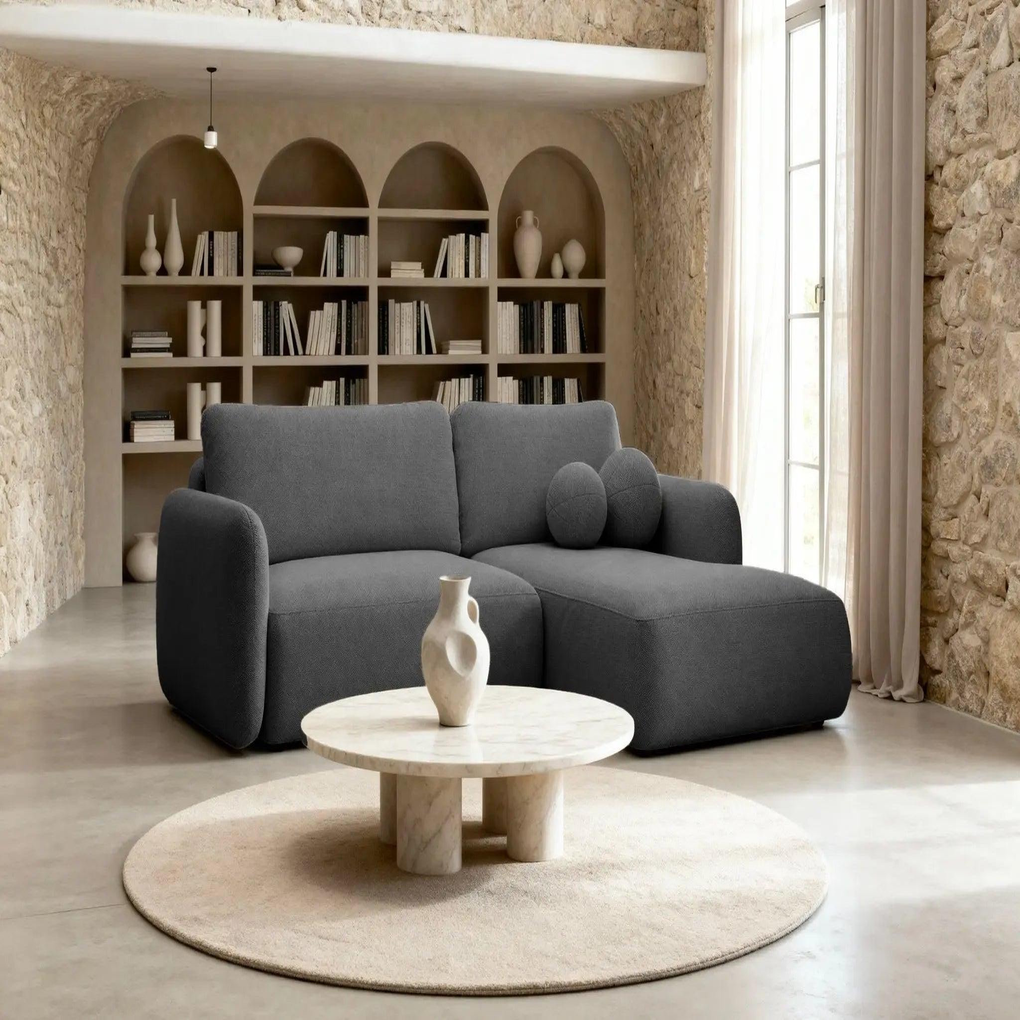 Voir la diapositive 2 : CASANOVA PARIS Gigi - canapé d'angle convertible tissu bouclette