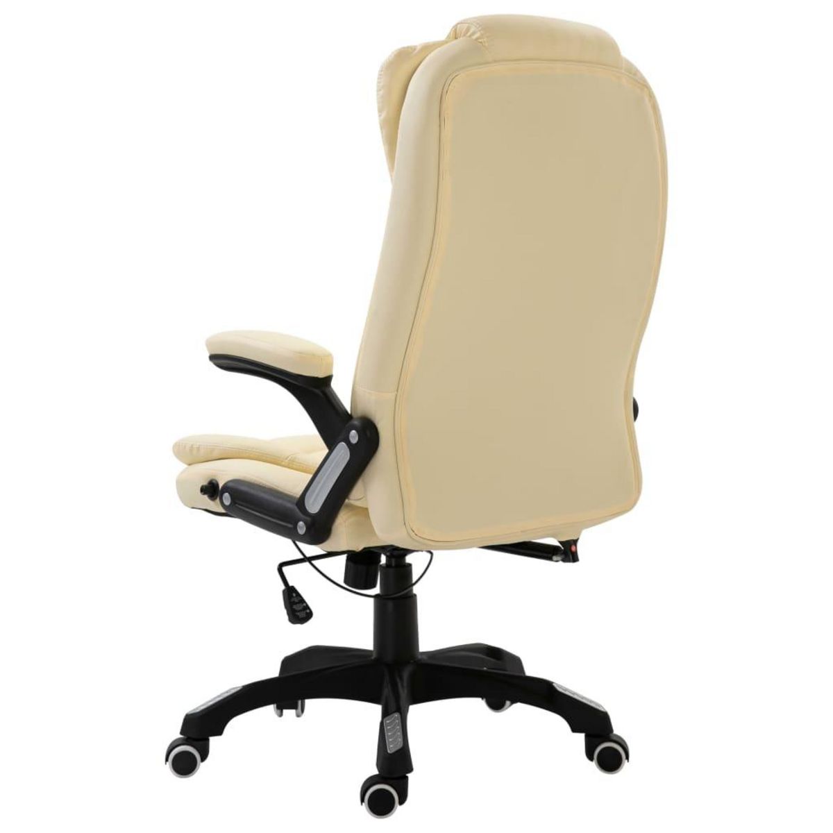 VIDAXL Chaise de bureau Creme Similicuir