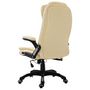 Voir la diapositive 3 : VIDAXL Chaise de bureau Creme Similicuir