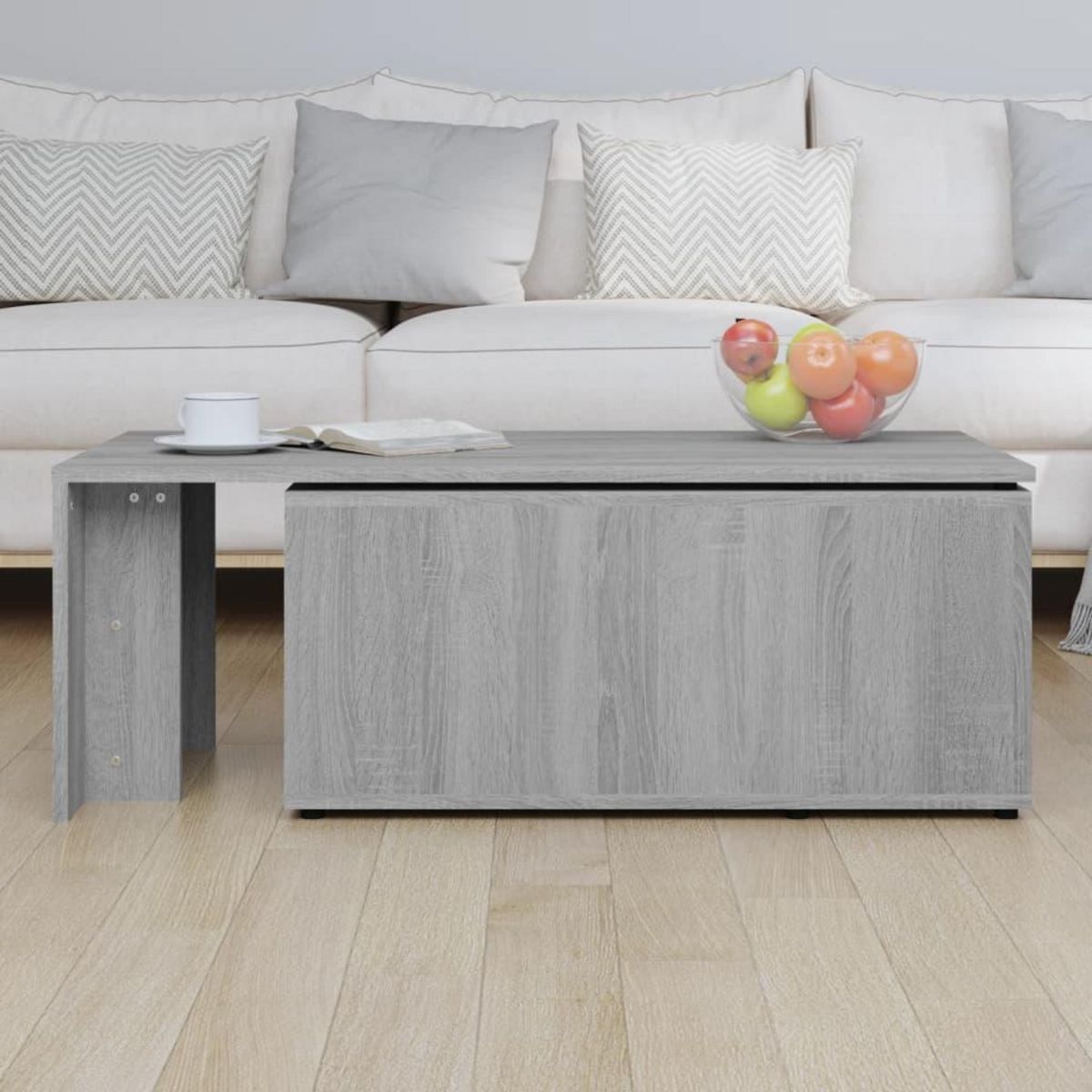 VIDAXL Table basse Sonoma gris 150x50x35 cm Bois d'ingenierie