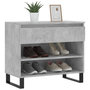 Voir la diapositive 3 : VIDAXL Armoire à chaussures Gris béton 70x36x60 cm Bois d ingénierie