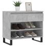 Voir la diapositive 3 : VIDAXL Armoire à chaussures Gris béton 70x36x60 cm Bois d ingénierie