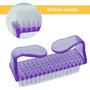 Voir la diapositive 3 : VIVEZEN Lot de 10 brosses à ongles, nettoyantes - Violet