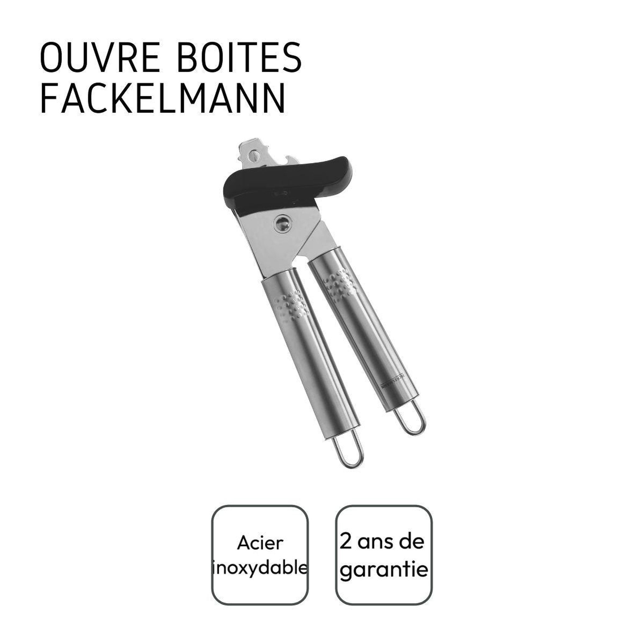 Voir la diapositive 4 : Fackelmann Ouvre boîte manuel inox fackelmann ovale