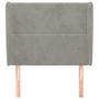 Voir la diapositive 3 : VIDAXL Tete de lit avec oreilles Gris clair 93x23x118/128 cm Velours