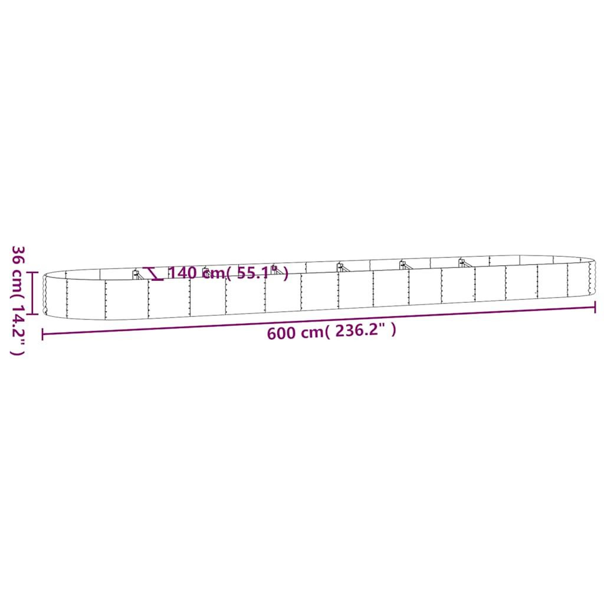 Voir la diapositive 6 : VIDAXL Lit sureleve de jardin Acier galvanise Anthracite