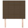 Voir la diapositive 3 : VIDAXL Tetes de lit 2 pcs Marron Fonce 90x5x78/88 cm Tissu