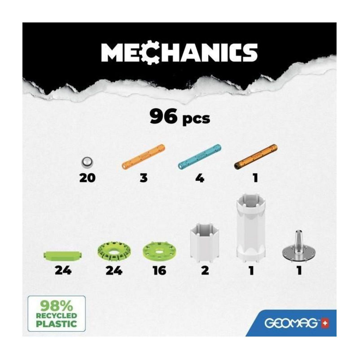 Geomag GEOMAG - MECHANICS MOTION RECYCLED FLYWHEELS 96 (756)