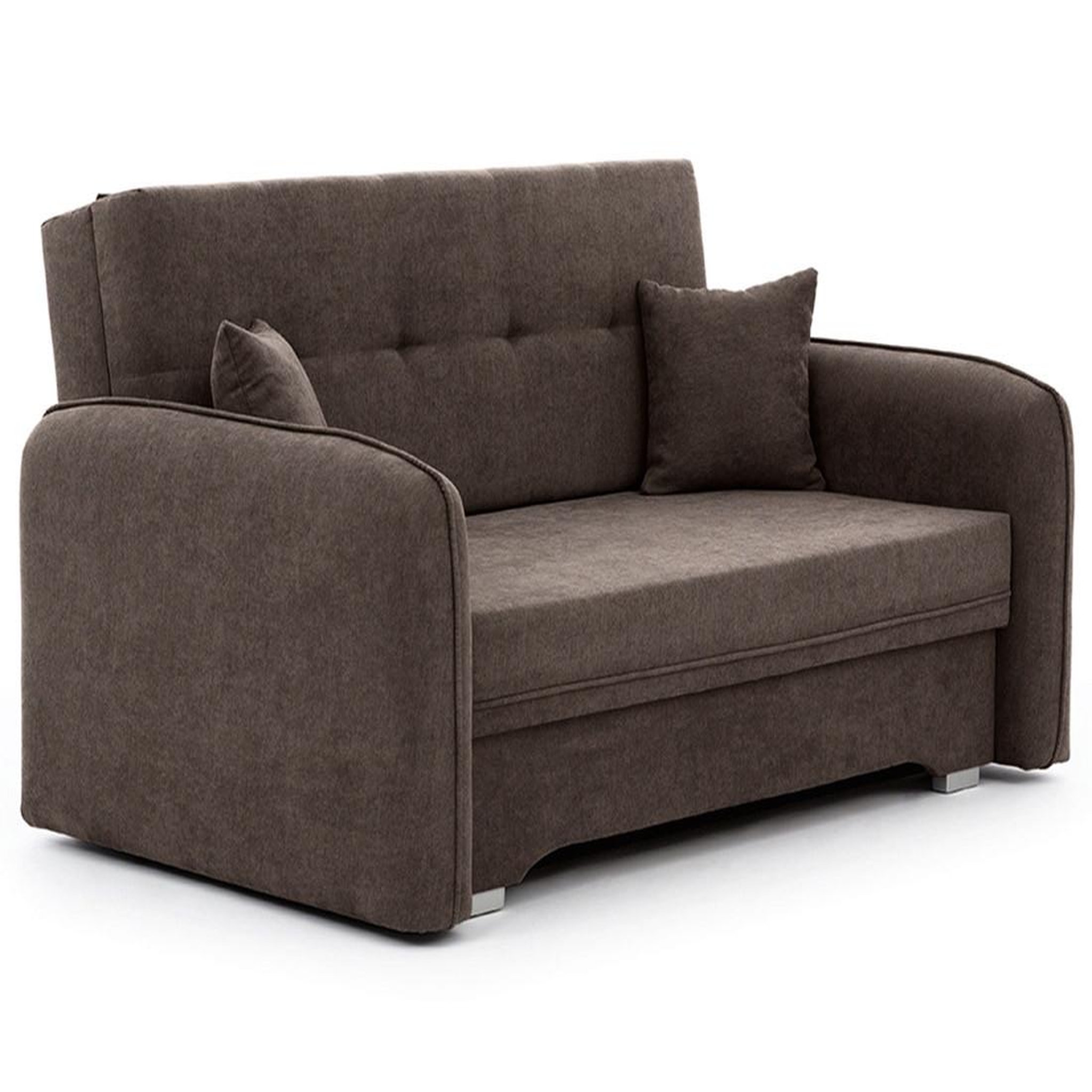 Voir la diapositive 1 : BEST MOBILIER Michelle - canapé droit 3 places convertible avec coffre en velours