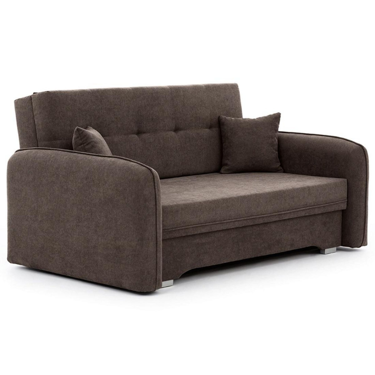 BEST MOBILIER Michelle - canapé droit 3 places convertible avec coffre en velours