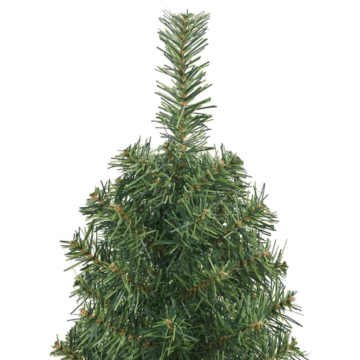 VIDAXL Sapin de Noël artificiel mince avec support vert 150 cm PVC