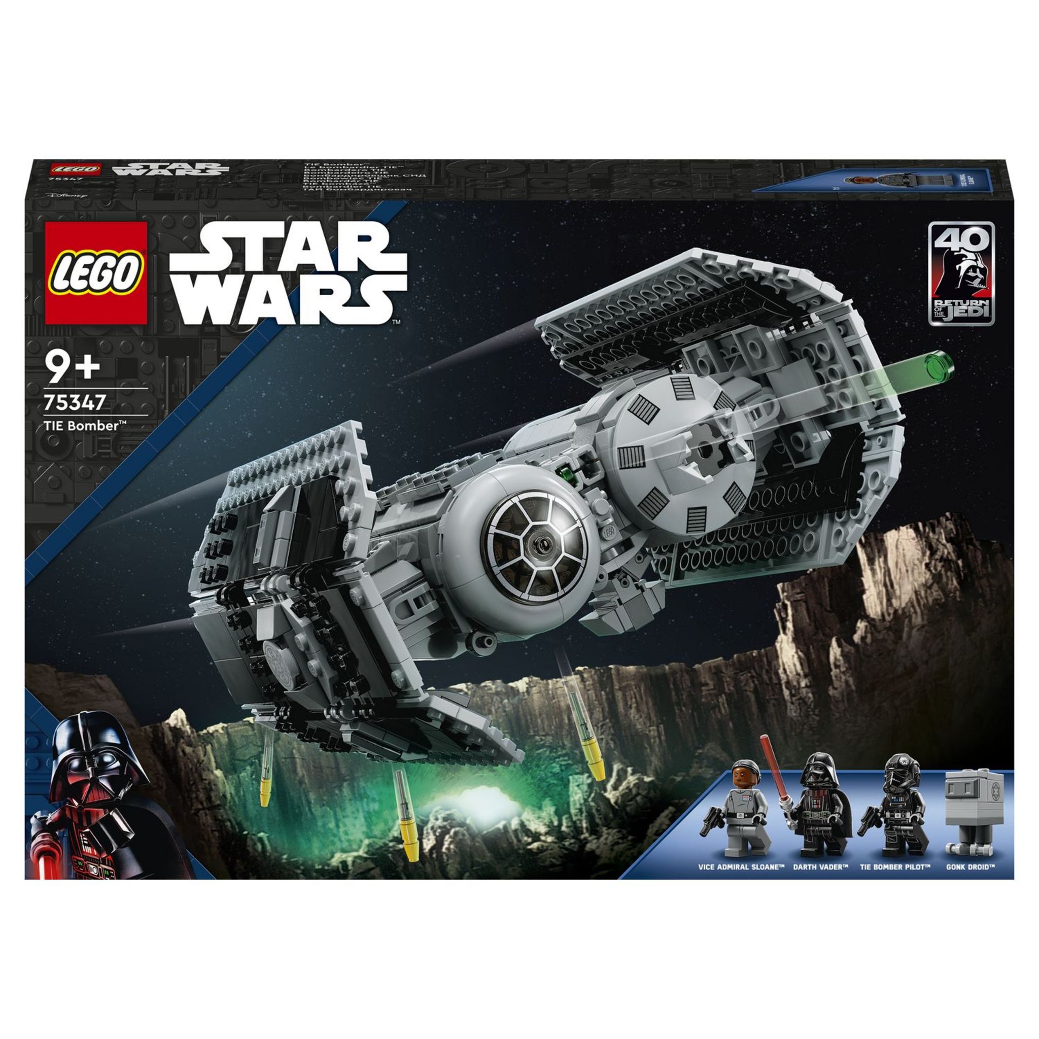 LEGO Star Wars 75347 Le Bombardier TIE, Kit de Maquette à Construire, Vaisseau avec Figurine de Droïde Gonk et Minifigurine Dark Vador