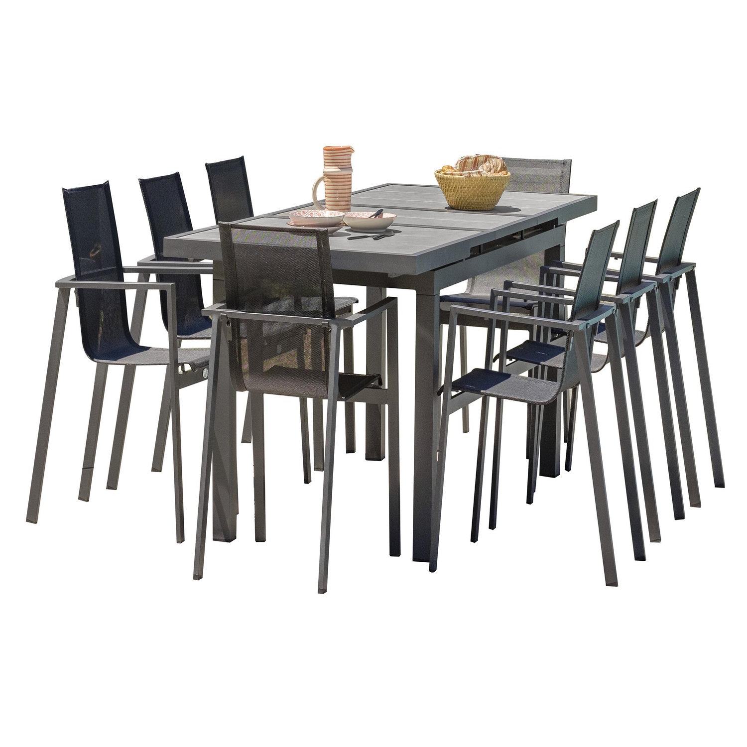 Dcb Garden Ensemble repas de jardin en aluminium (8 places) - vue 3