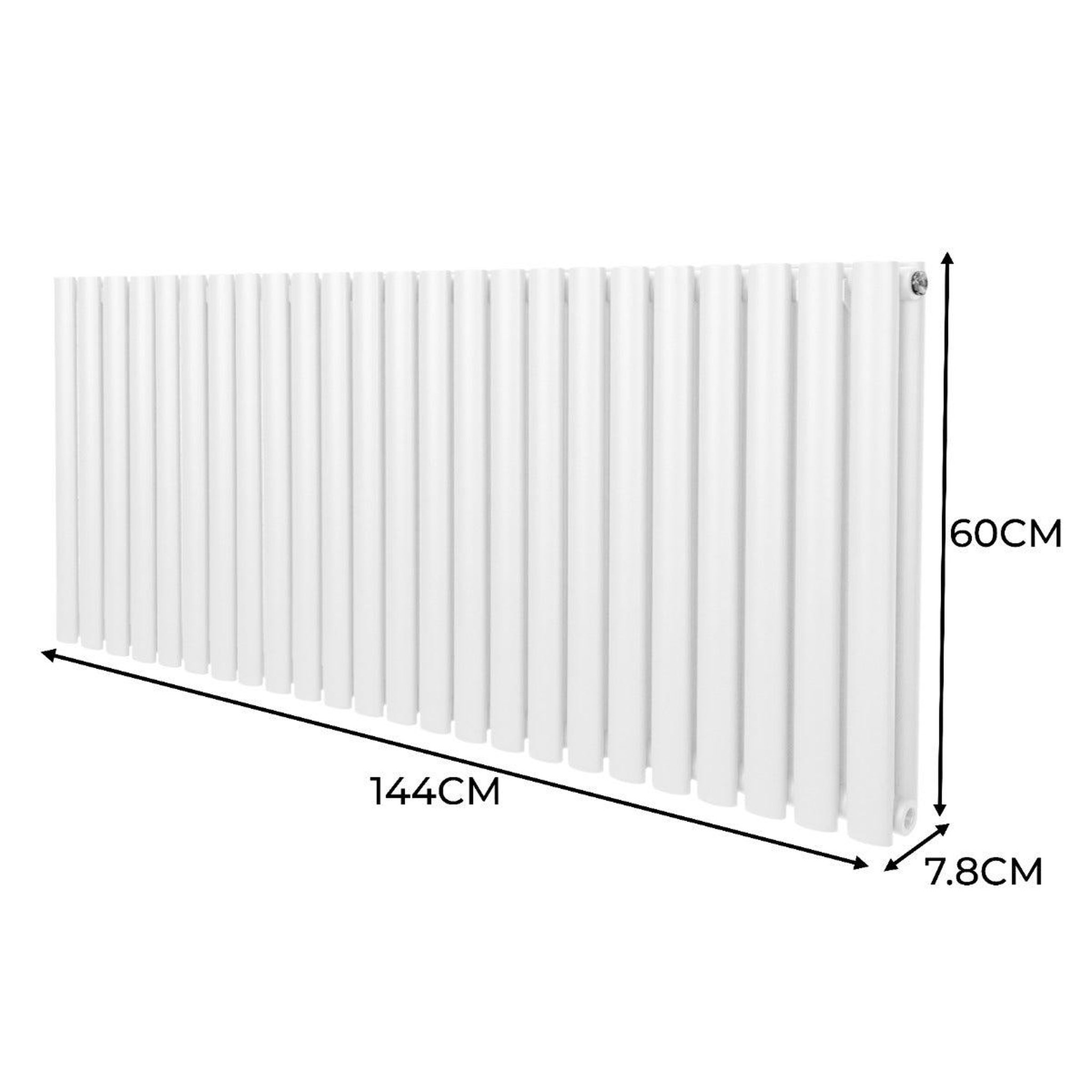 Voir la diapositive 5 : MONSTERSHOP Radiateur à colonnes ovales & robinet, 2 panneaux - 600 x 1440 mm