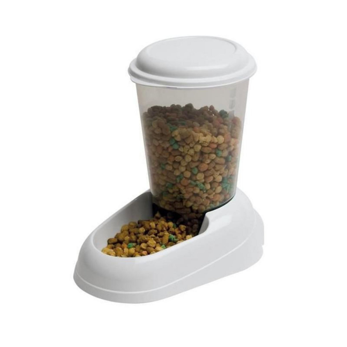Ferplast FERPLAST Distributeur croquettes Zenith 3L en plastique - 29,2x20,2x28,8 - Blanc - Chien et chat