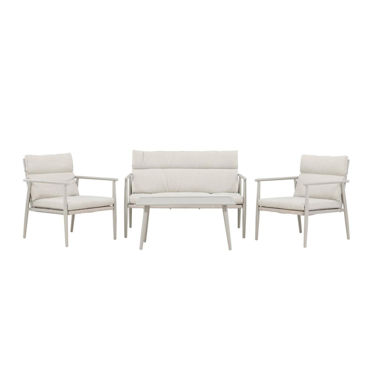Paris Prix Salon de Jardin 4 Places  Mazzaro  120cm Beige