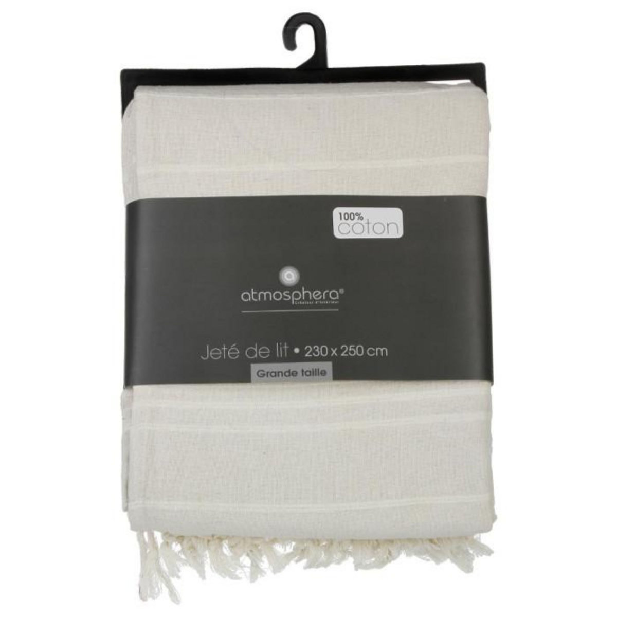 ATMOSPHERA Jeté de Lit  Anjali  230x250cm Ivoire