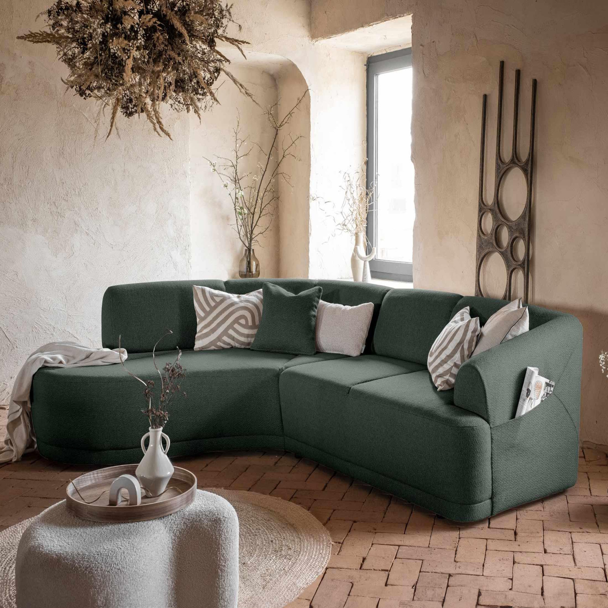 Voir la diapositive 2 : BEST MOBILIER Siena - canapé d'angle gauche - 5 places - en tissu