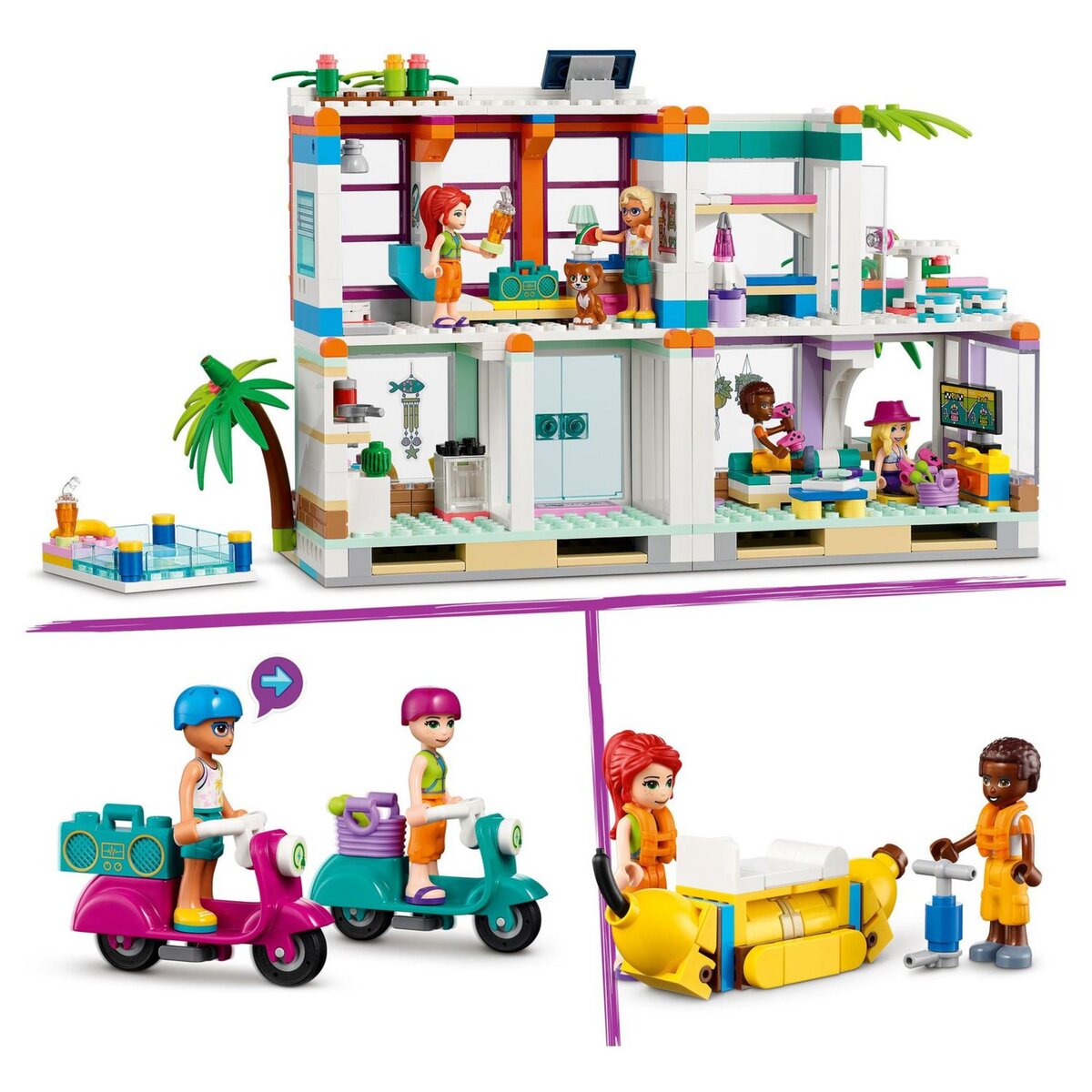 LEGO Friends 41709 La maison de vacances sur la plage, Maison de Poupée