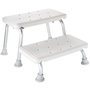 Voir la diapositive 1 : RIDDER RIDDER Escabeau a deux marches blanc 150 kg A0102001