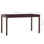 Voir la diapositive 6 : VIDAXL Table a manger Marron fonce 140x70x73 cm Bois de pin