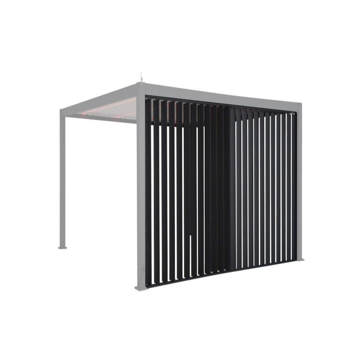 HESPERIDE Persienne verticale pour pergola Evora côté 4 m Graphite - Hespéride