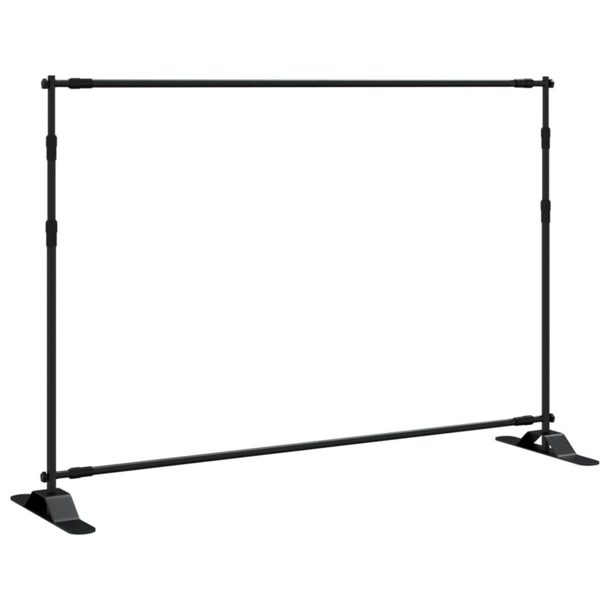 VIDAXL Support de toile de fond noir 305x243 cm acier