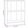 Voir la diapositive 6 : VIDAXL Bibliotheque Blanc brillant 60x24x76 cm Bois d'ingenierie