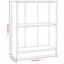 Voir la diapositive 6 : VIDAXL Bibliotheque Blanc brillant 60x24x76 cm Bois d'ingenierie