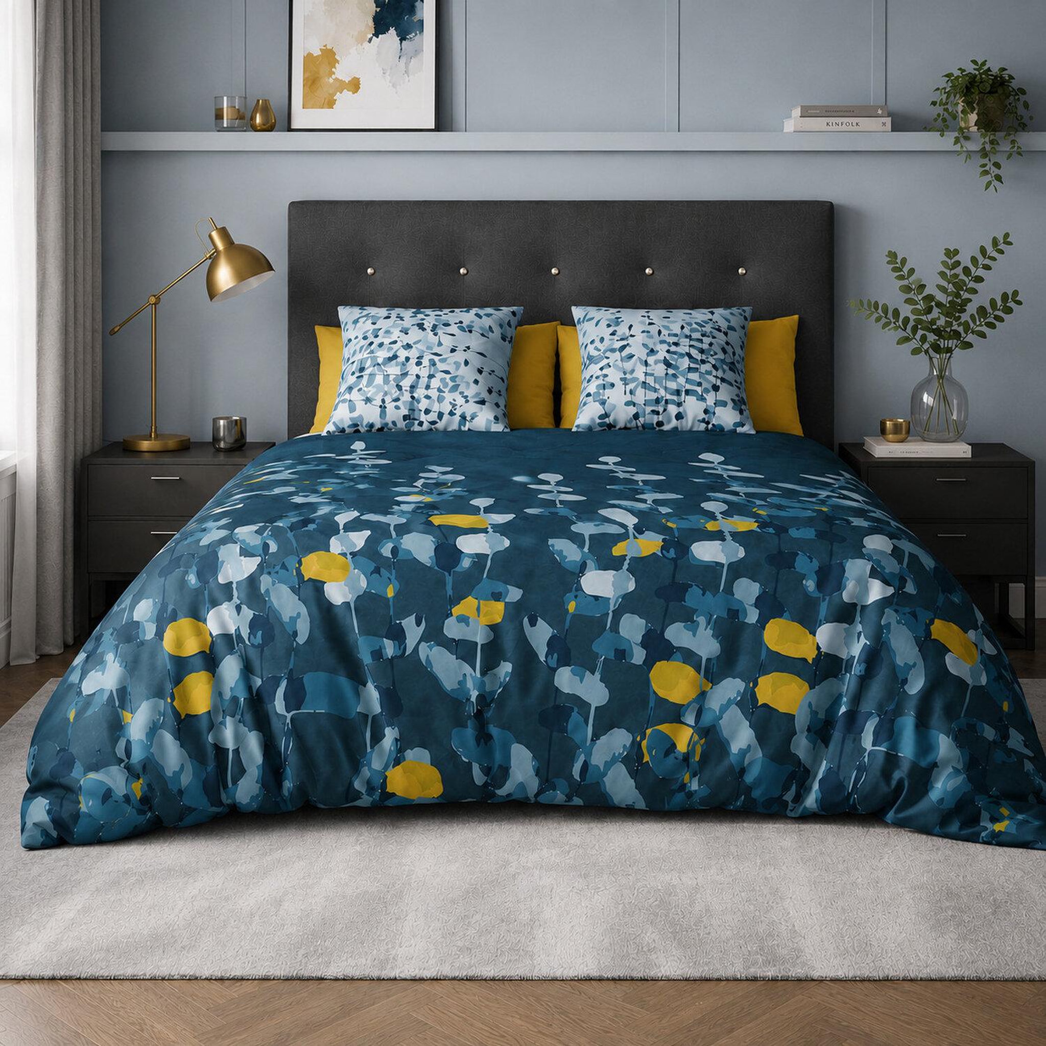 Voir la diapositive 1 : Les Ateliers du Linge Parure housse de couette 100% coton 47 fils/cm2-lunaria