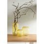 Voir la diapositive 4 : Paris Prix Vase Design en Verre  Droit  36cm Jaune