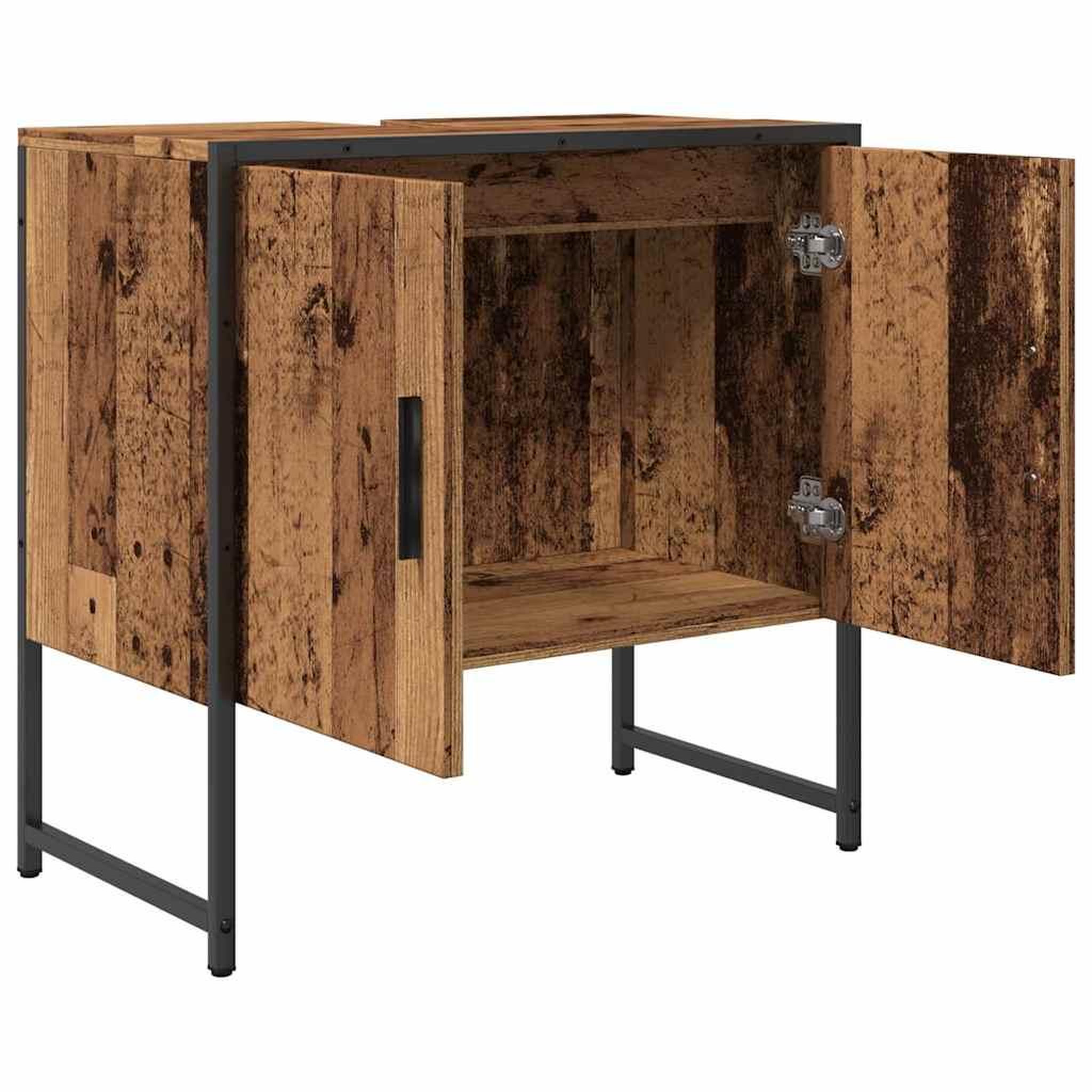 Voir la diapositive 5 : VIDAXL Armoire lavabo de salle de bain vieux bois 60x33x60 cm