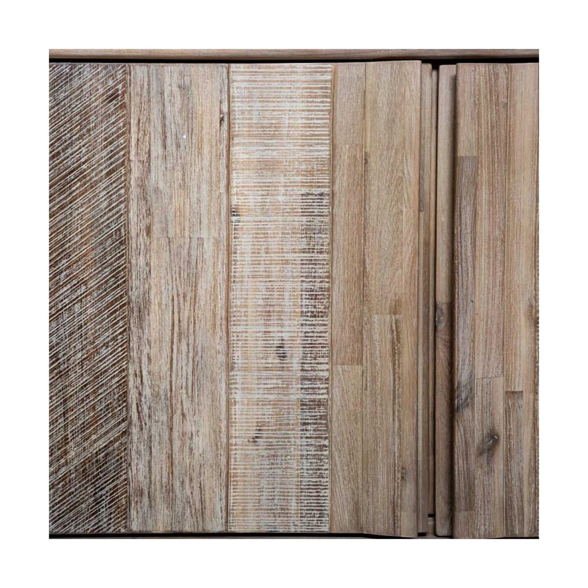 Voir la diapositive 6 : ATMOSPHERA Buffet 3 portes en bois  banila  160cm naturel