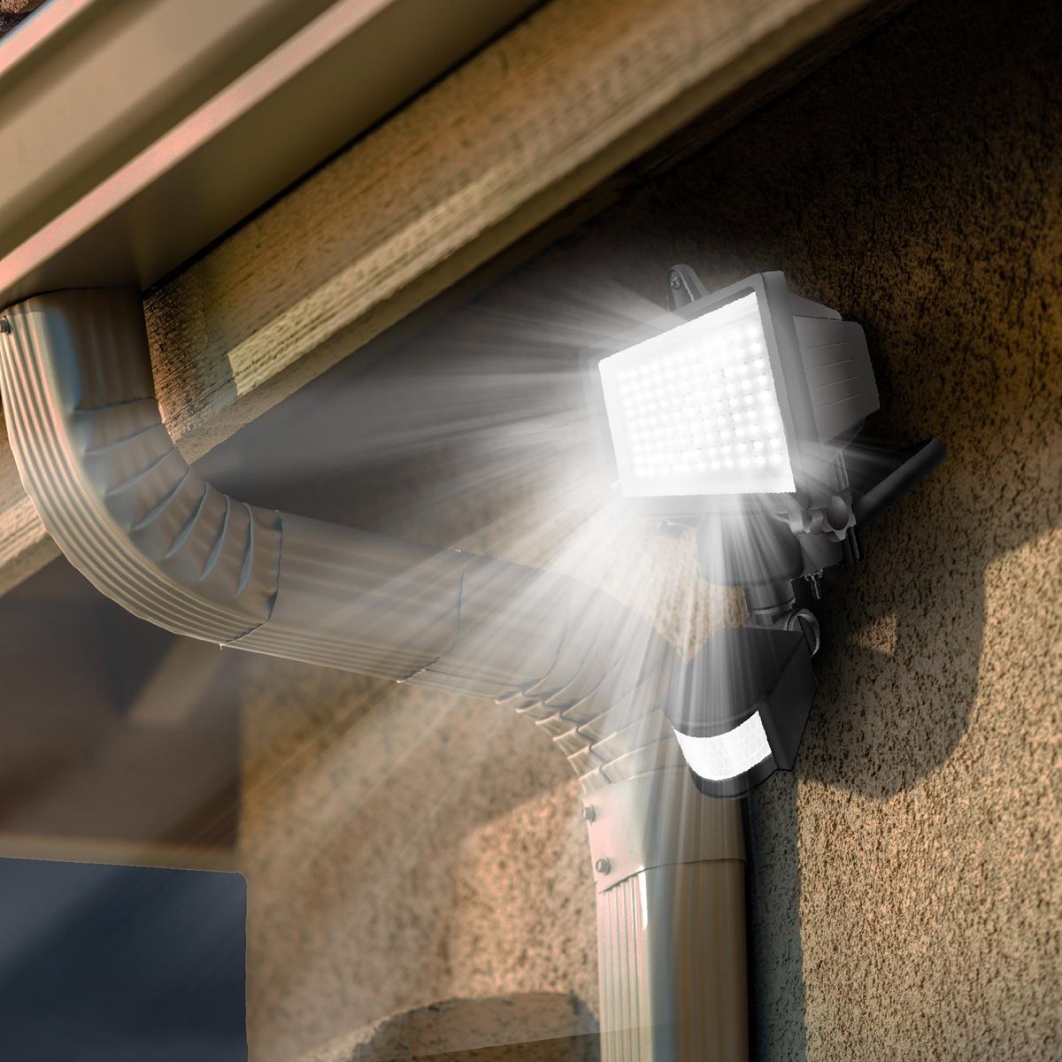 Lumisky Projecteur solaire avec détecteur COOPER Noir Plastique 1000LM